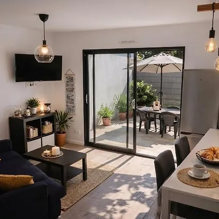 La A Pied, T2 De 35 M2 Avec Cuisine, Sdb Et Jardin Privatif, Parking, Draps Et Serviettes Inclus Apartmán Labenne
